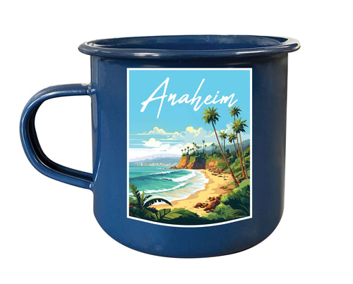 Anaheim California Design B Souvenir Tin Camper Coffee Mug Navy 2-Pack
