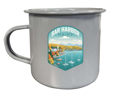 Bar Harbor Maine Design A Souvenir Tin Camper Coffee Mug Gray 2-Pack