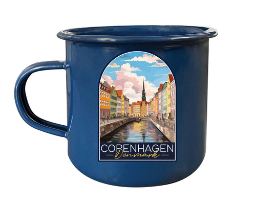 Copenhagen Denmark Design B Souvenir Tin Camper Coffee Mug Navy Single