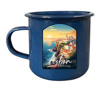 Load image into Gallery viewer, Lisbon Portugal Design B Souvenir Tin Camper Coffee Mug

