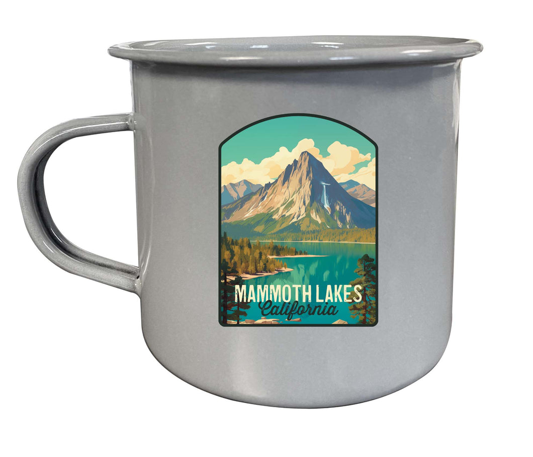 Mammoth Lakes California Design A Souvenir Tin Camper Coffee Mug Gray Single