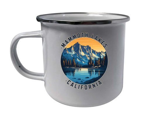 Mammoth Lakes California Design B Souvenir Tin Camper Coffee Mug White 4-Pack