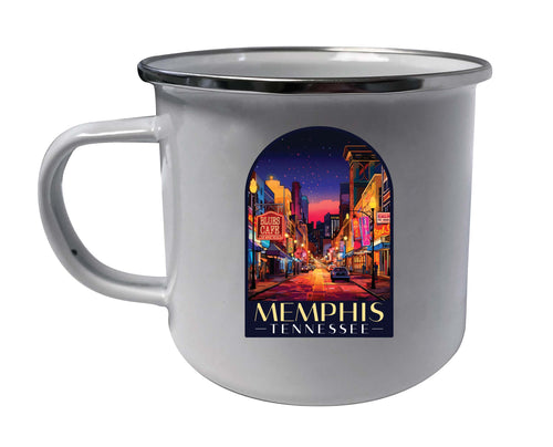 Memphis Tennessee Design C Souvenir Tin Camper Coffee Mug White 4-Pack