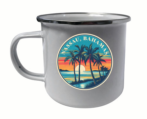 Nassau the Bahamas Design D Souvenir Tin Camper Coffee Mug White 4-Pack