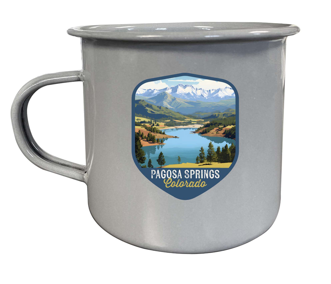 Pagosa Springs Colorado Design B Souvenir Tin Camper Coffee Mug Gray Single