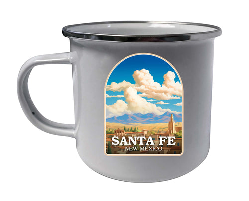 Santa Fe New Mexico Design A Souvenir Tin Camper Coffee Mug White 4-Pack