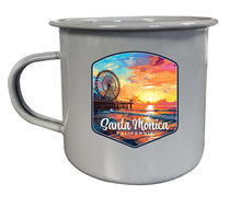 Load image into Gallery viewer, Santa Monica California Design A Souvenir Tin Camper Coffee Mug
