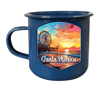 Load image into Gallery viewer, Santa Monica California Design A Souvenir Tin Camper Coffee Mug
