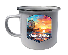 Load image into Gallery viewer, Santa Monica California Design A Souvenir Tin Camper Coffee Mug White 4-Pack
