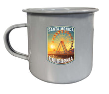 Load image into Gallery viewer, Santa Monica California Design C Souvenir Tin Camper Coffee Mug
