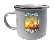 Load image into Gallery viewer, Santa Monica California Design C Souvenir Tin Camper Coffee Mug
