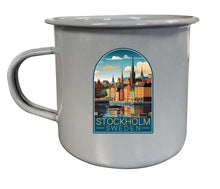 Load image into Gallery viewer, Stockholm Sweden Design A Souvenir Tin Camper Coffee Mug
