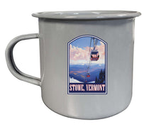 Load image into Gallery viewer, Stowe Mountain Vermont Design B Souvenir Tin Camper Coffee Mug
