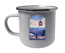 Load image into Gallery viewer, Stowe Mountain Vermont Design B Souvenir Tin Camper Coffee Mug
