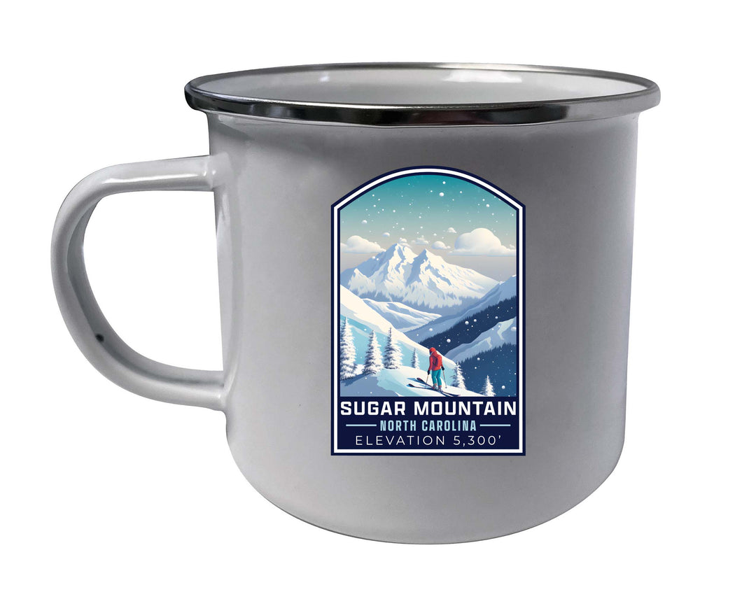 Sugar Mountain North Carolina Design B Souvenir Tin Camper Coffee Mug White 2-Pack