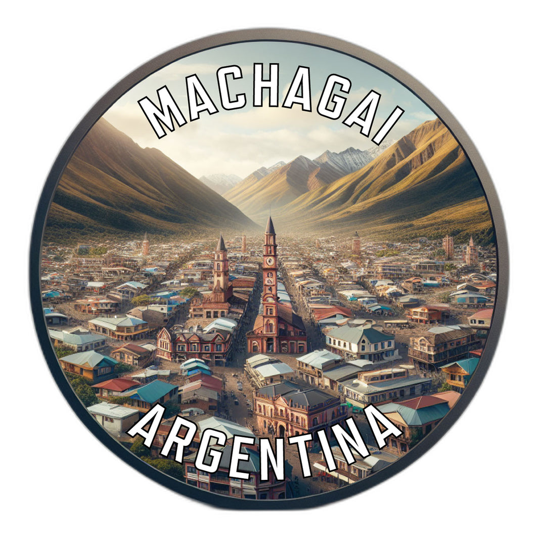 Machagai Argentina Souvenir Die Cut Flat Magnet 2-Inch