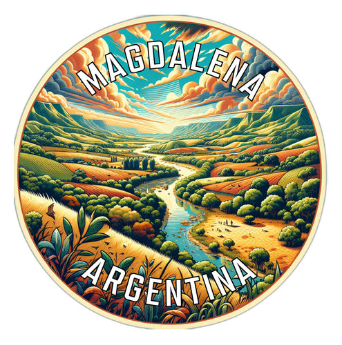 Magdalena Argentina Souvenir Die Cut Flat Magnet 2-Inch