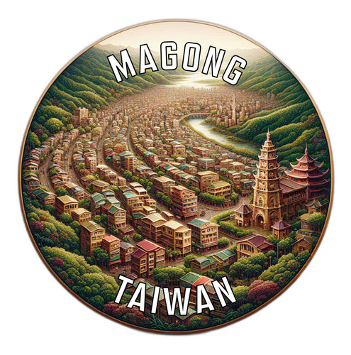 Magong Taiwan Souvenir Die Cut Flat Magnet 6-Inch