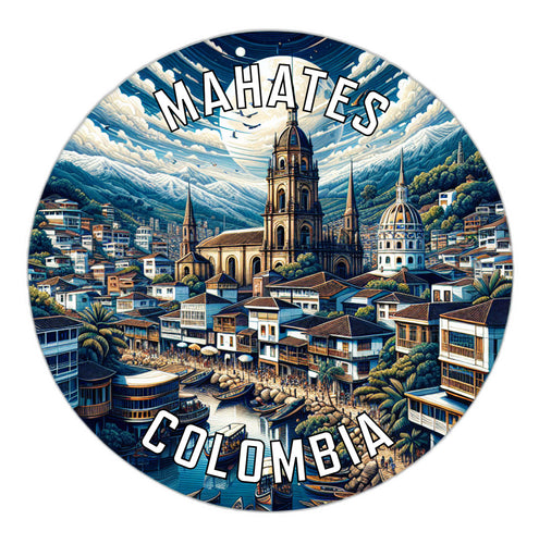 Mahates Colombia Souvenir Die Cut Flat Magnet 6-Inch