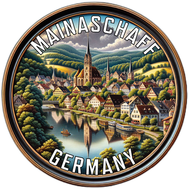 Mainaschaff Germany Souvenir Die Cut Flat Magnet 2-Inch