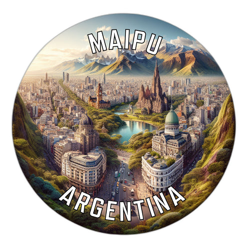 Maipu Argentina Souvenir Die Cut Flat Magnet 6-Inch