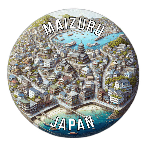 Maizuru Japan Souvenir Die Cut Flat Magnet 2-Inch