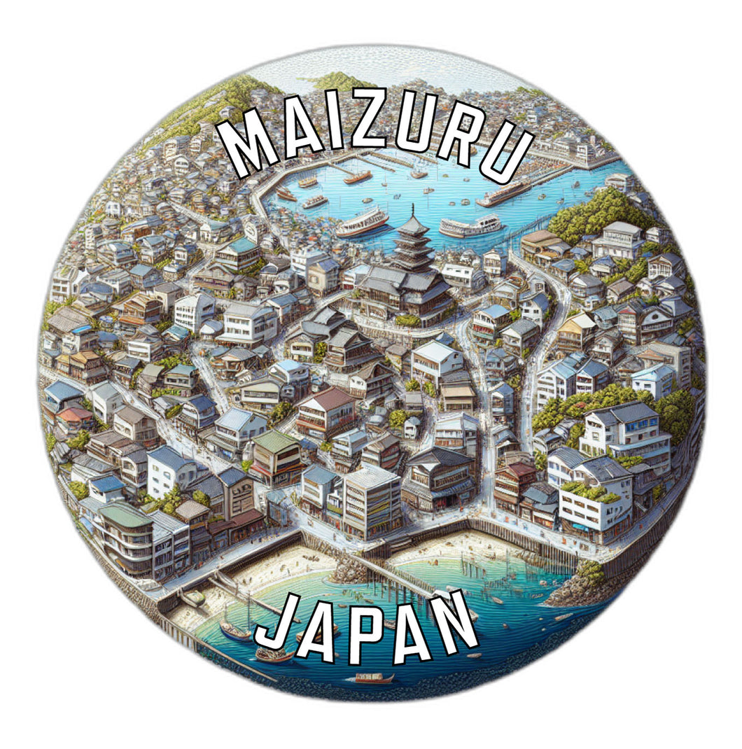 Maizuru Japan Souvenir Die Cut Flat Magnet 2-Inch