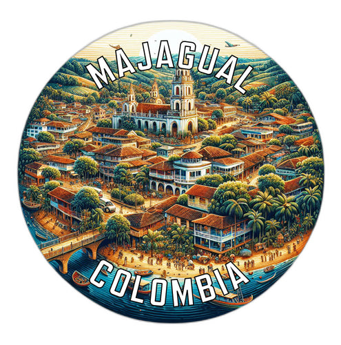 Majagual Colombia Souvenir Die Cut Flat Magnet 6-Inch