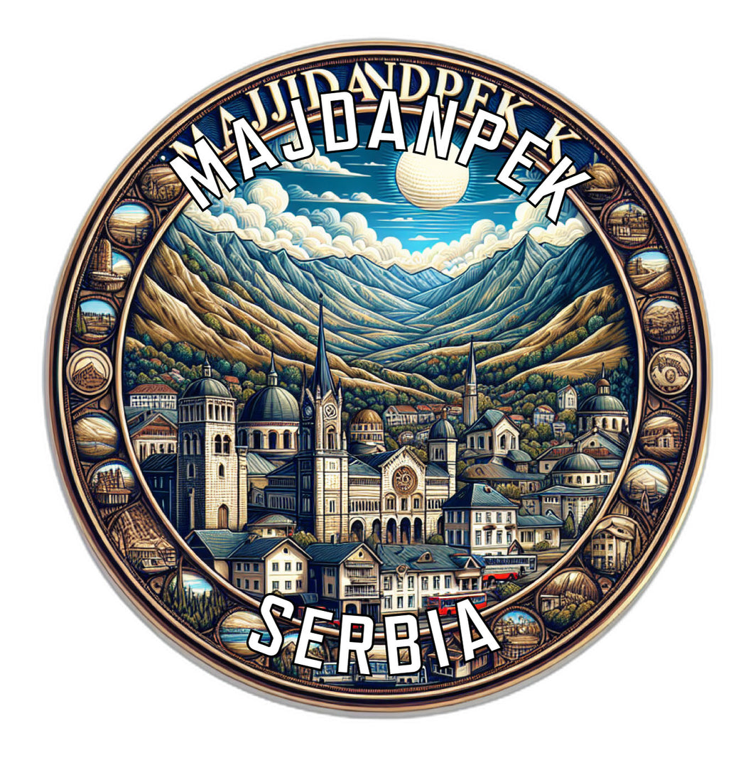 Majdanpek Serbia Souvenir Die Cut Flat Magnet 3-Inch