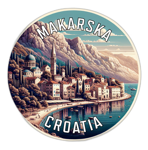 Makarska Croatia Souvenir Die Cut Flat Magnet 2-Inch