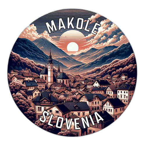 Makole Slovenia Souvenir Die Cut Flat Magnet 6-Inch
