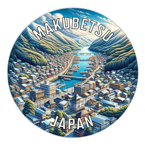 Makubetsu Japan Souvenir Die Cut Flat Magnet 2-Inch