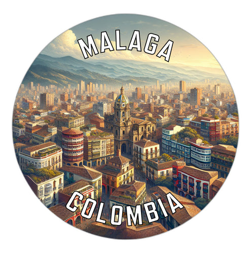 Malaga Colombia Souvenir Die Cut Flat Magnet 2-Inch