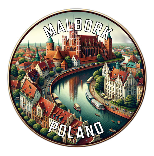 Malbork Poland Souvenir Die Cut Flat Magnet 6-Inch