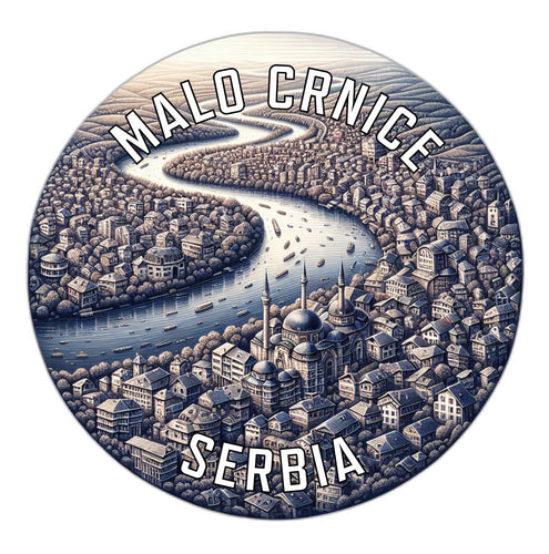 Malo Crnice Serbia Souvenir Die Cut Flat Magnet 2-Inch