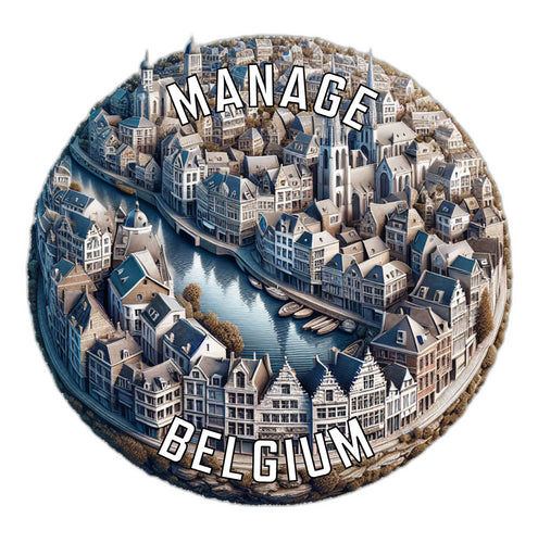 Manage Belgium Souvenir Die Cut Flat Magnet 4-Inch