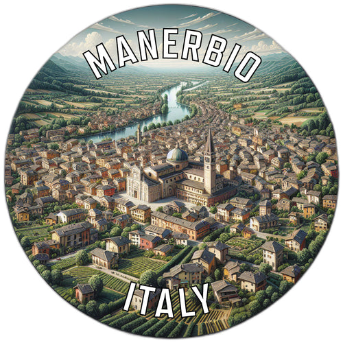 Manerbio Italy Souvenir Die Cut Flat Magnet 6-Inch
