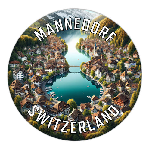 Mannedorf Switzerland Souvenir Die Cut Flat Magnet 2-Inch