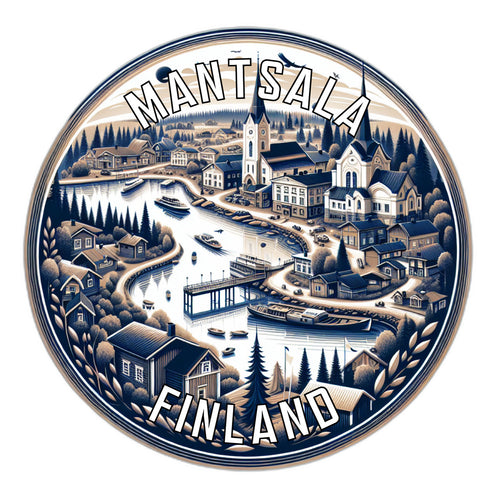 Mantsala Finland Souvenir Die Cut Flat Magnet 2-Inch