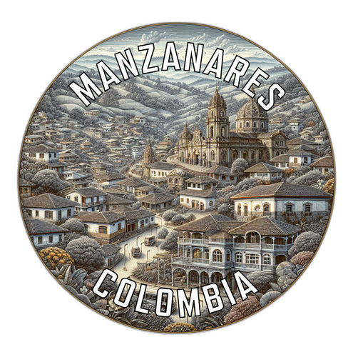 Manzanares Colombia Souvenir Die Cut Flat Magnet 2-Inch