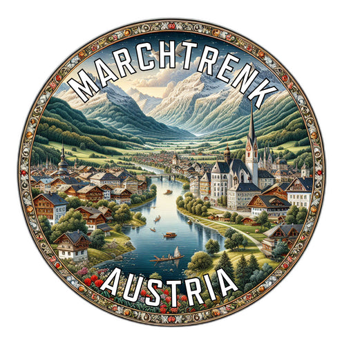 Marchtrenk Austria Souvenir Die Cut Flat Magnet 6-Inch