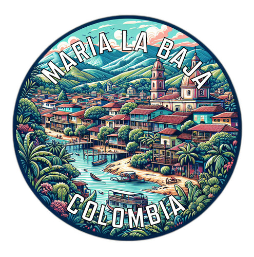 Maria la Baja Colombia Souvenir Die Cut Flat Magnet 2-Inch