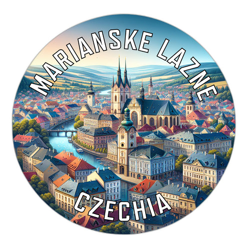 Marianske Lazne Czechia Souvenir Die Cut Flat Magnet 6-Inch