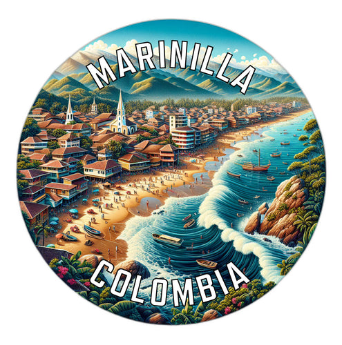 Marinilla Colombia Souvenir Die Cut Flat Magnet 6-Inch