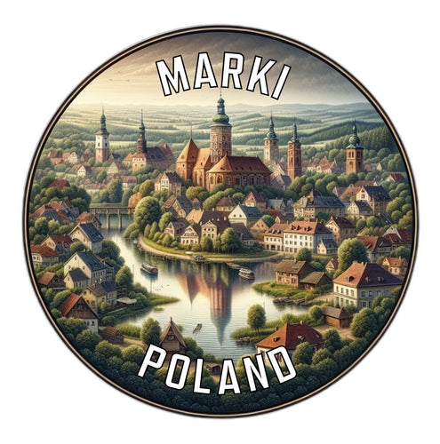 Marki Poland Souvenir Die Cut Flat Magnet 2-Inch