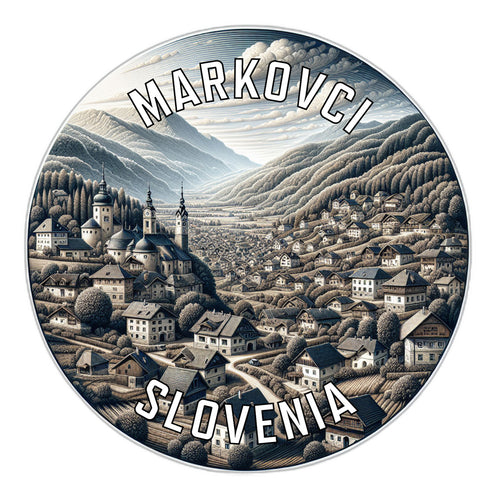 Markovci Slovenia Souvenir Die Cut Flat Magnet 2-Inch