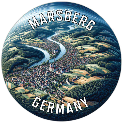 Marsberg Germany Souvenir Die Cut Flat Magnet 3-Inch