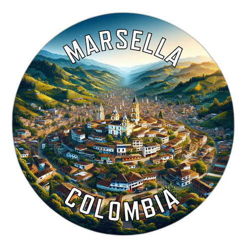 Marsella Colombia Souvenir Die Cut Flat Magnet 6-Inch