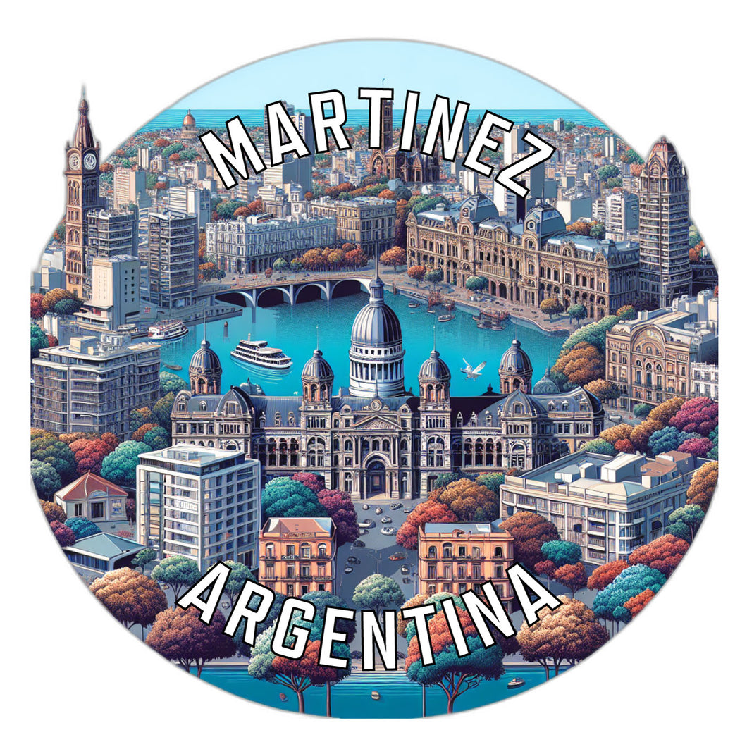 Martinez Argentina Souvenir Die Cut Flat Magnet 2-Inch