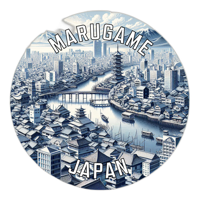Marugame Japan Souvenir Die Cut Flat Magnet 6-Inch